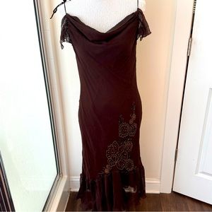 Laundry Brown and Gold Beaded Size 8